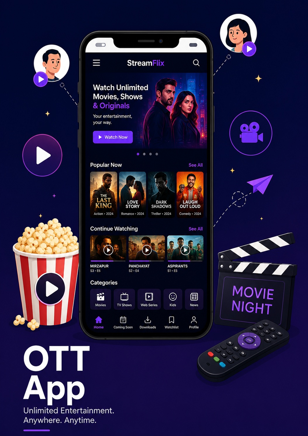 OTT Video Streaming Mobile App Development