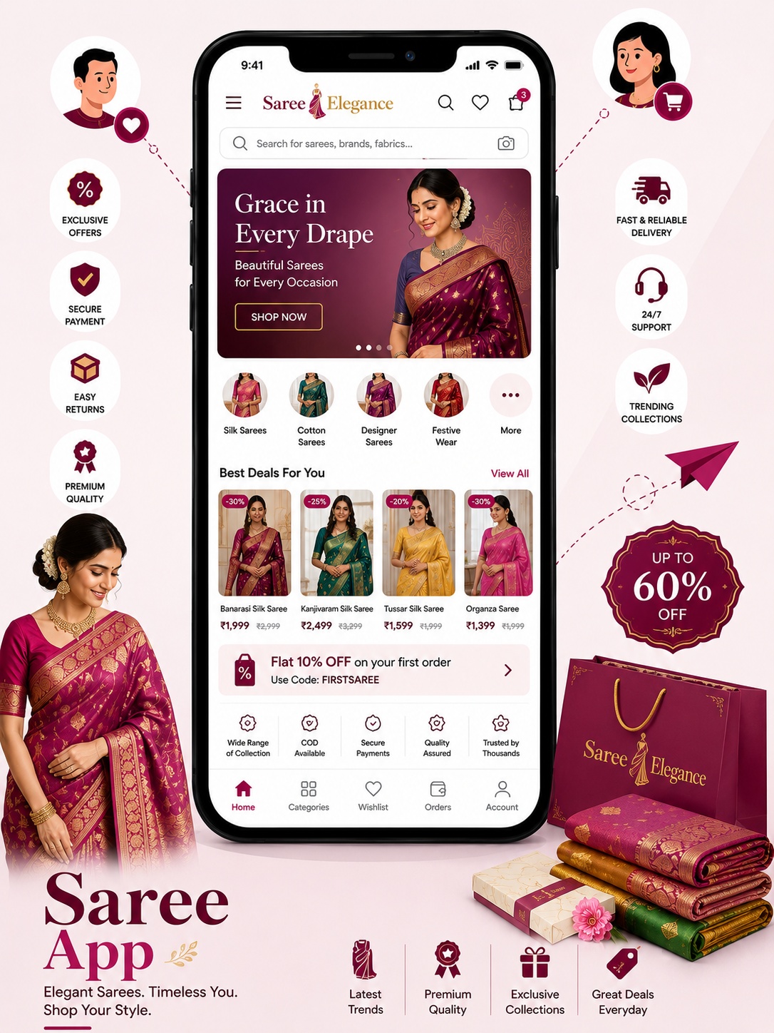Saree Shopping Mobile App Development